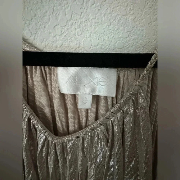 ALEXIS Scoop Neck Long Metallic Gown - S - Picture 6 of 7